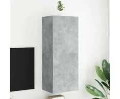 TV staliukas Sieninė TV spintelė, betono pilka, 40,5x30x102cm, mediena