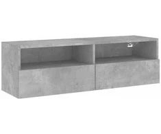 TV staliukas Sieninė TV spintelė, betono pilka, 100x30x30cm, mediena
