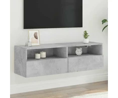 TV staliukas Sieninė TV spintelė, betono pilka, 100x30x30cm, mediena