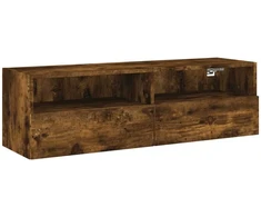 TV staliukas Sieninė TV spintelė, dūminio ąžuolo, 100x30x30cm, mediena