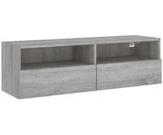 TV staliukas Sieninė TV spintelė, pilka ąžuolo, 100x30x30cm, mediena