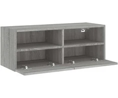 TV staliukas Sieninė TV spintelė, pilka ąžuolo, 80x30x30cm, apdirbta mediena