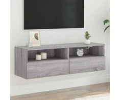 TV staliukas Sieninė TV spintelė, pilka ąžuolo, 100x30x30cm, mediena