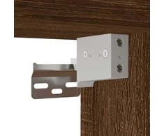 TV staliukas Sieninė TV spintelė su LED lemputėmis, ruda, 58,5x30x60,5cm