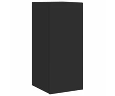 TV staliukas Sieninė TV spintelė su LED lemputėmis, juoda, 30,5x35x70cm