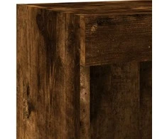 TV staliukas Sieninė TV spintelė su LED lemputėmis, dūminė, 100x30x40cm