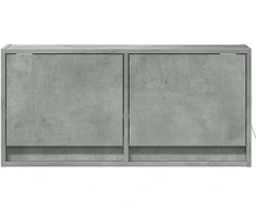 TV staliukas Sieninė TV spintelė su LED lemputėmis, betono, 80x31x35cm