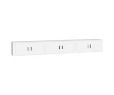 TV staliukas Sieninės televizoriaus spintelės, 3vnt., baltos, 100x34,5x40cm