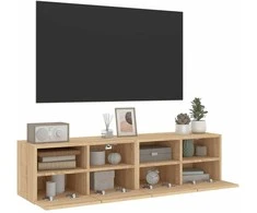 TV staliukas Sieninės TV spintelės, 2vnt., ąžuolo, 60x30x30cm, mediena