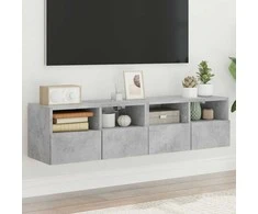 TV staliukas Sieninės TV spintelės, 2vnt., betono, 60x30x30cm, mediena