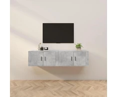 TV staliukas Sieninės TV spintelės, 2vnt., betono pilkos, 80x34,5x40cm