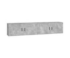 TV staliukas Sieninės TV spintelės, 2vnt., betono pilkos, 100x34,5x40cm