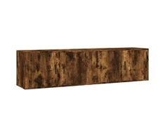 TV staliukas Sieninės TV spintelės, 2vnt., dūminio ąžuolo, 80x34,5x40cm