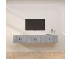 TV staliukas Sieninės TV spintelės, 3vnt., pilkos ąžuolo, 80x34,5x40cm