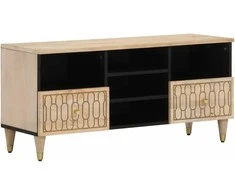 TV staliukas Televizoriaus spintelė, 100x33x46cm, mango medienos masyvas