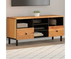 TV staliukas Televizoriaus spintelė, 100x33x46cm, akacijos medienos masyvas