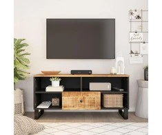 TV staliukas Televizoriaus spintelė, 100x33x46cm, mango/apdirbta mediena