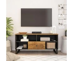 TV staliukas Televizoriaus spintelė, 100x33x46cm, mango/apdirbta mediena