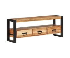 TV staliukas Televizoriaus spintelė, 120x30x45cm, akacijos medienos masyvas