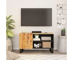 TV staliukas Televizoriaus spintelė, 80x33x46cm, mango/apdirbta mediena