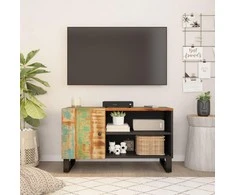 TV staliukas Televizoriaus spintelė, 80x33x46cm, perdirbta/apdirbta mediena