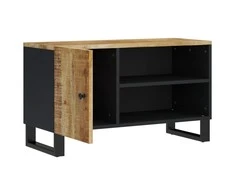 TV staliukas Televizoriaus spintelė, 80x33x46cm, mango/apdirbta mediena