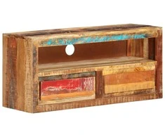 TV staliukas Televizoriaus spintelė, 88x30x40cm, perdirbtos medienos masyvas
