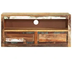 TV staliukas Televizoriaus spintelė, 88x30x40cm, perdirbtos medienos masyvas