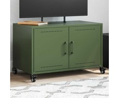 TV staliukas Televizoriaus spintelė, alyvuogių žalia, 68x39x43,5cm, plienas