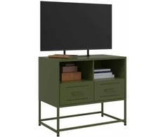 TV staliukas Televizoriaus spintelė, alyvuogių, 68x39x60,5cm, plienas