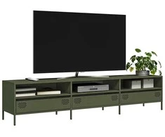 TV staliukas Televizoriaus spintelė, alyvuogių, 202x39x43,5cm, plienas