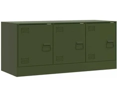 TV staliukas Televizoriaus spintelė, alyvuogių žalia, 99x39x44cm, plienas
