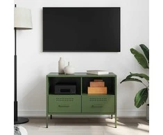 TV staliukas Televizoriaus spintelė, alyvuogių, 68x39x50,5cm, plienas
