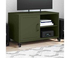 TV staliukas Televizoriaus spintelė, alyvuogių žalia, 68x39x43,5cm, plienas