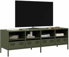 TV staliukas Televizoriaus spintelė, alyvuogių, 135x39x43,5cm, plienas