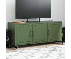 TV staliukas Televizoriaus spintelė, alyvuogių, 100,5x39x43,5cm, plienas