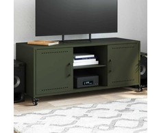 TV staliukas Televizoriaus spintelė, alyvuogių, 100,5x39x43,5cm, plienas
