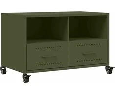 TV staliukas Televizoriaus spintelė, alyvuogių žalia, 68x39x43,5cm, plienas