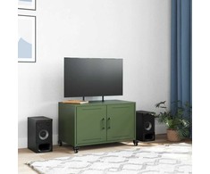 TV staliukas Televizoriaus spintelė, alyvuogių žalia, 68x39x43,5cm, plienas