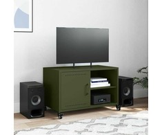 TV staliukas Televizoriaus spintelė, alyvuogių žalia, 68x39x43,5cm, plienas