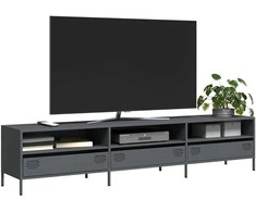 TV staliukas Televizoriaus spintelė, antracito, 202x39x43,5cm, plienas