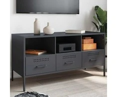 TV staliukas Televizoriaus spintelė, antracito, 100,5x39x50,5cm, plienas
