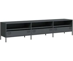 TV staliukas Televizoriaus spintelė, antracito, 202x39x43,5cm, plienas