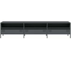 TV staliukas Televizoriaus spintelė, antracito, 202x39x43,5cm, plienas