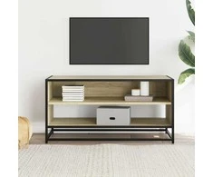 TV staliukas Televizoriaus spintelė, ąžuolo, 91x40x46cm, mediena ir metalas