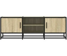 TV staliukas Televizoriaus spintelė, ąžuolo, 120x35x41cm, mediena ir metalas