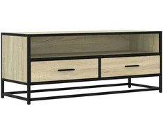 TV staliukas Televizoriaus spintelė, ąžuolo, 100x34,5x40cm, mediena/metalas