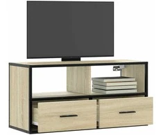 TV staliukas Televizoriaus spintelė, ąžuolo, 80x31x39,5cm, mediena/metalas