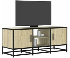 TV staliukas Televizoriaus spintelė, ąžuolo, 100x35x41cm, mediena ir metalas