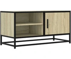 TV staliukas Televizoriaus spintelė, ąžuolo, 80x34,5x40cm, mediena/metalas